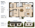 2 Bedroom 1 Bath 756 sf- Plan 2