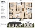 3 Bedroom 2 Bath 1140 sf- Plan 12