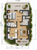 1 Bedroom | 1.5 Bath | 744 SF ADU ***** Starting Build price @ $300,000.00.00
