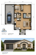 2 Bedroom, 1.5 Bath w/ Garage- 749 SF- Design Plans ONLY***** Starting Build price @ $199,000.00